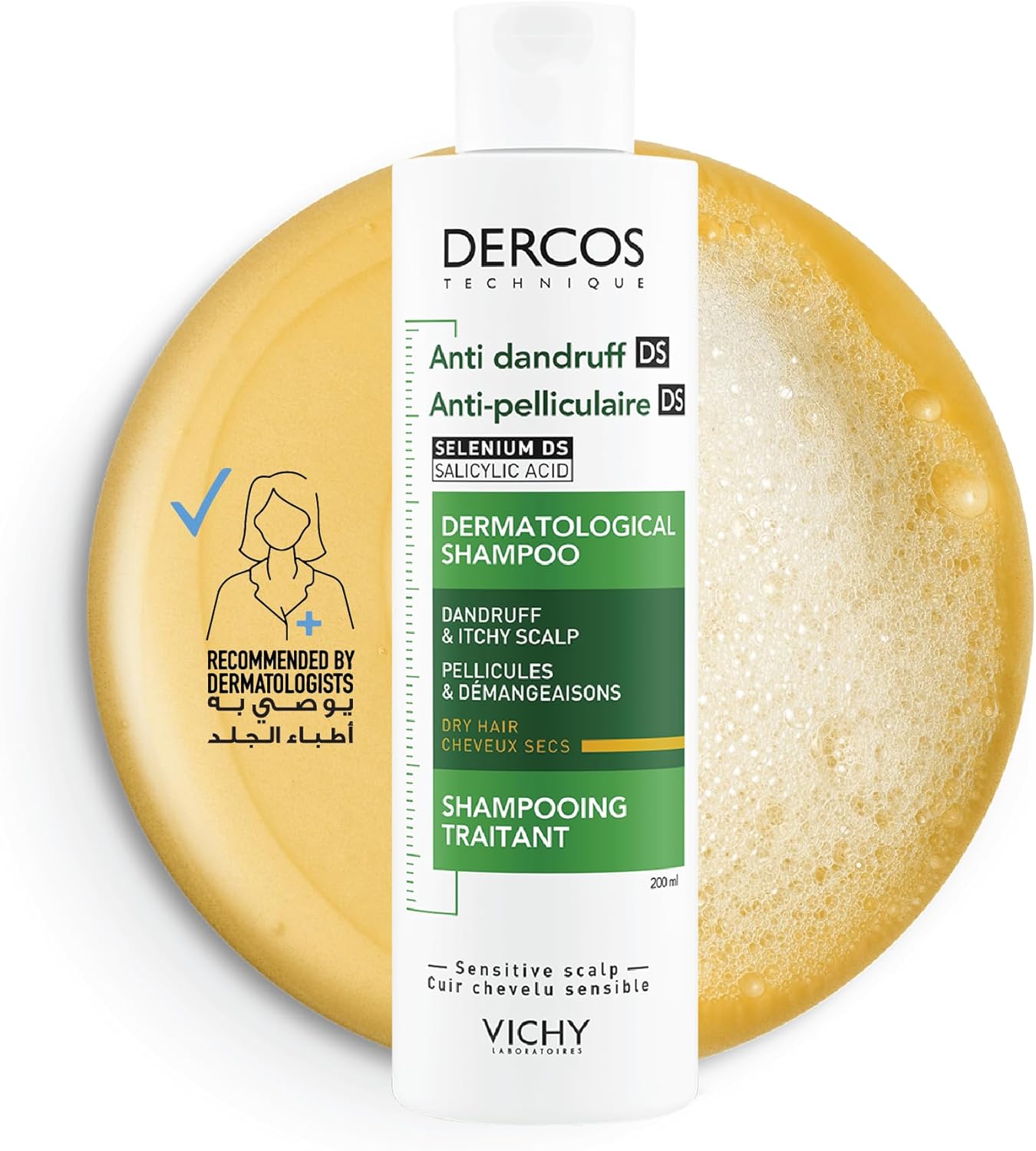 Vichy Dercos Anti-Dandruff Hair Care Shampoo - 200ml