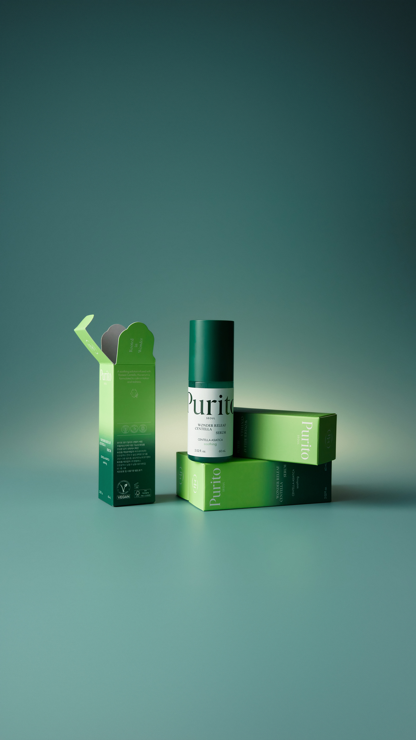 Purito Wonder Relief Centella Serum soothes tired skin in an instant and provides fast relief from irritation and redness 60ml