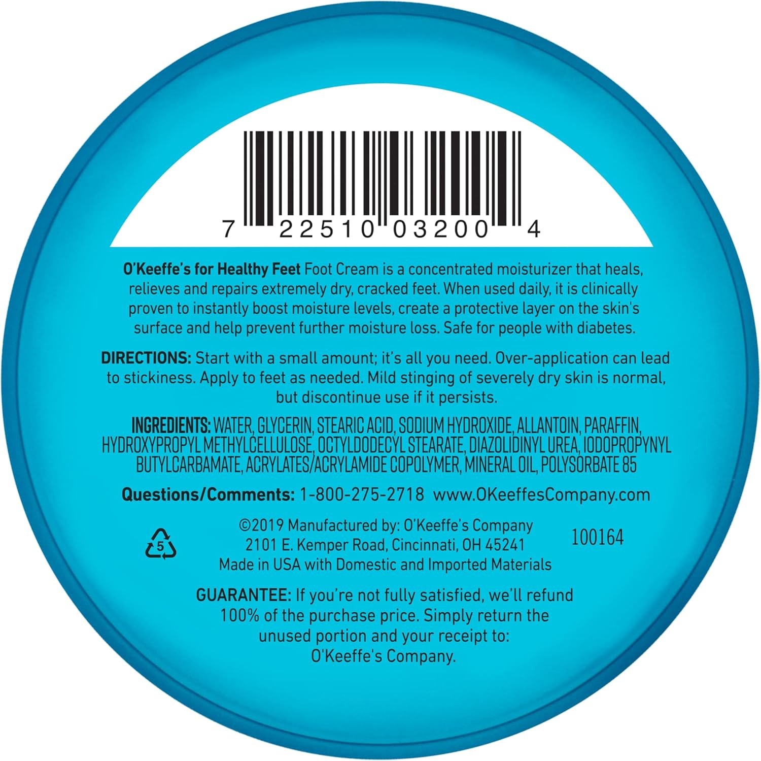 O'Keeffe's O'Keeffe's Foot Cream 91g Powerful Moisturizer for Dry, Cracked Feet