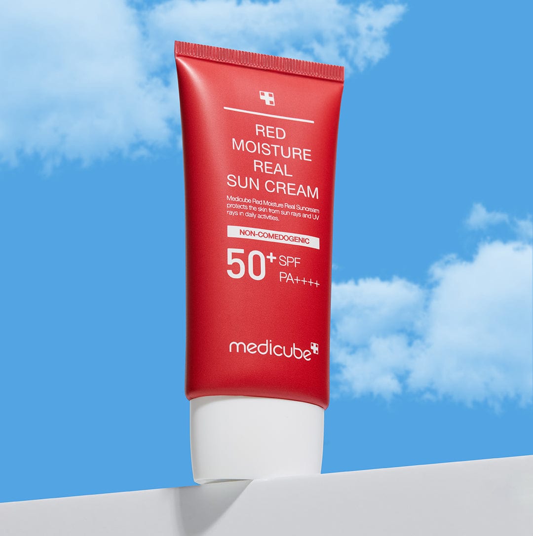 Medicube Red Moisture Real Sun Cream 50ml, SPF50+ PA++++ UV Sun Block Sunscreen, Moisturizing and Oil