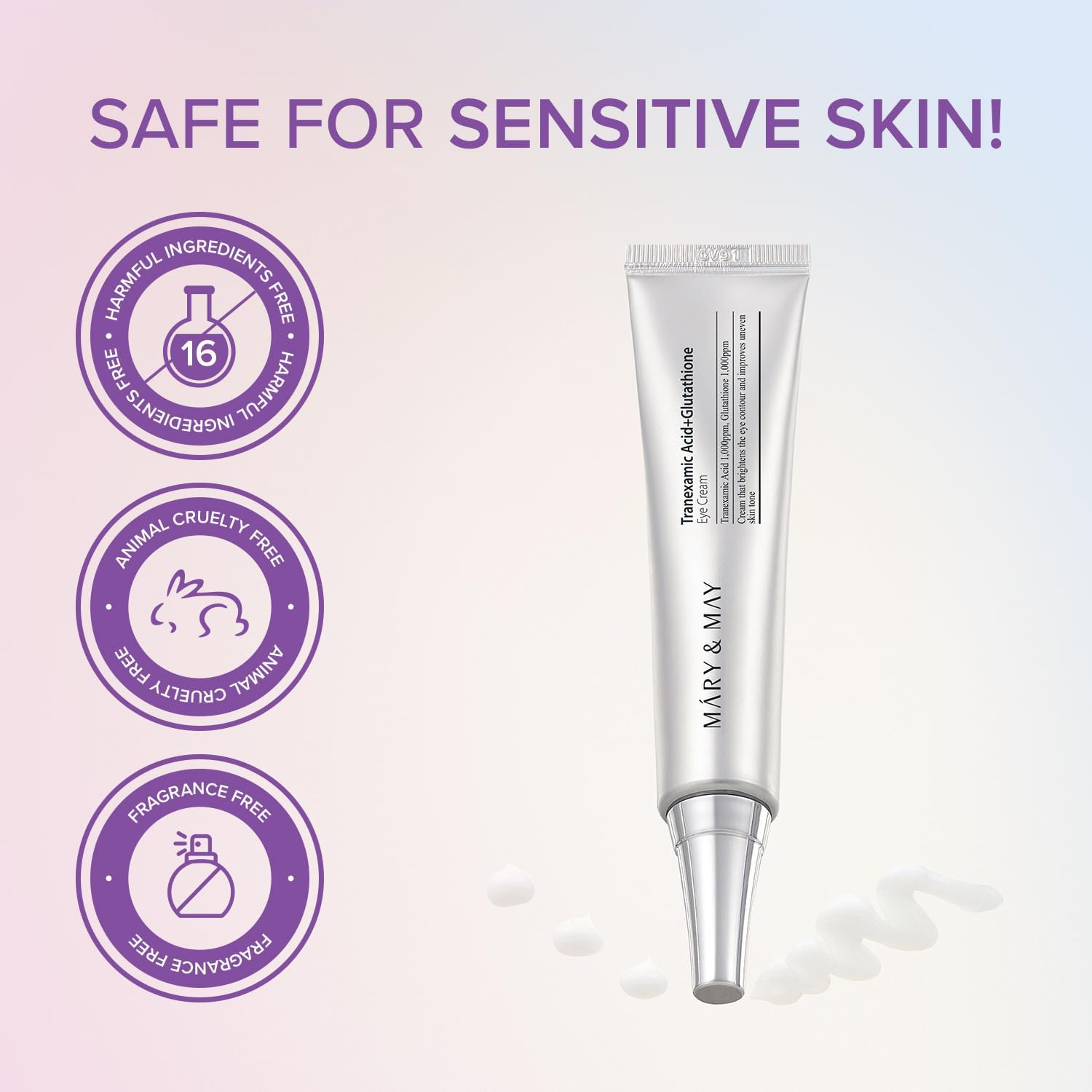 Mary&May Tranexamic Acid + Glutathione Eye Cream 30ml  Dark Circle & Brightening Care