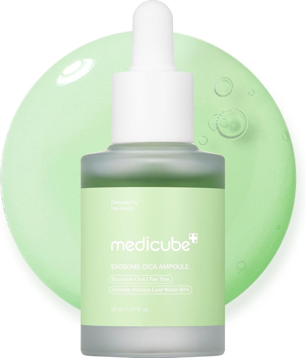 Medicube Tea Tree Exosome Cica Ampoule for Sensitive Skin helps reduce redness and rashes. 30 ml