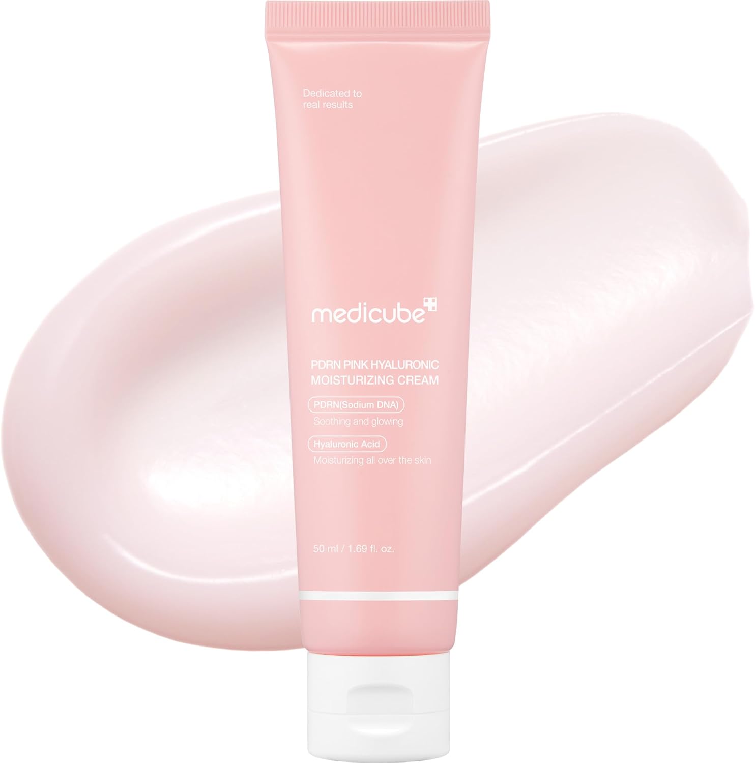 Medicube Salmon Dna Pdrn Pink Hyaluronic Moisturizing Cream, Soothing Pink Cream ,50ml