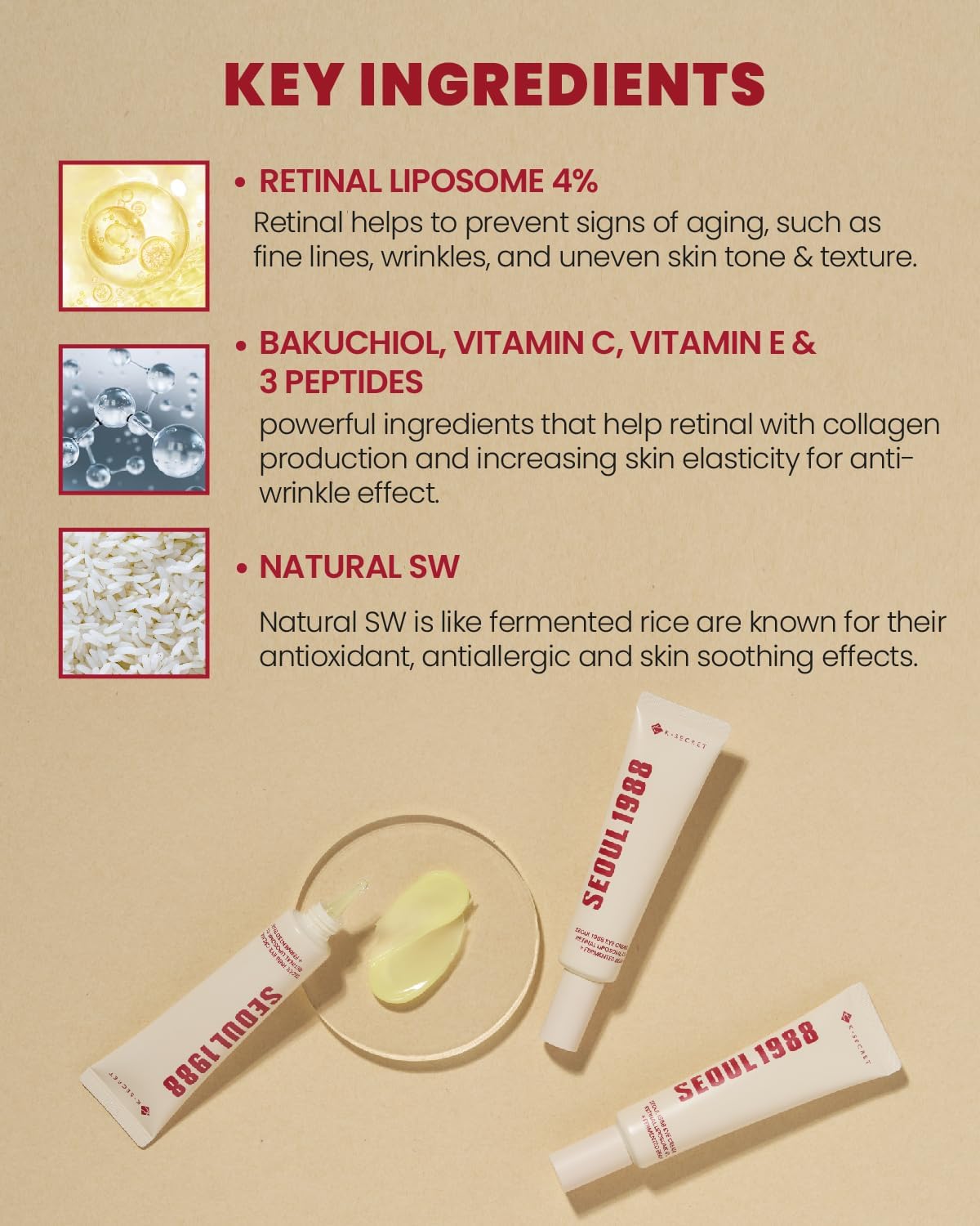 KSECRET K-Secret Seoul 1988 Retinal Liposomal 4% Eye Cream - 30ml