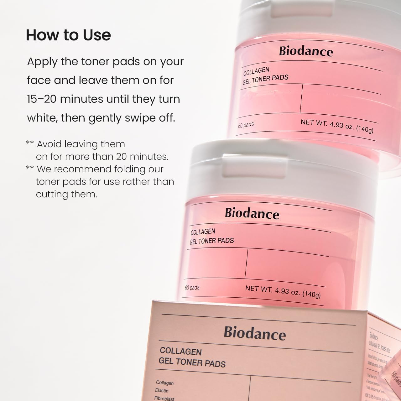 Biodance Biodance Collagen Gel Toner Pad (60 Sheets) | Firm, Gloss, Pore Care, Elasticity | Wiping Pad Daily