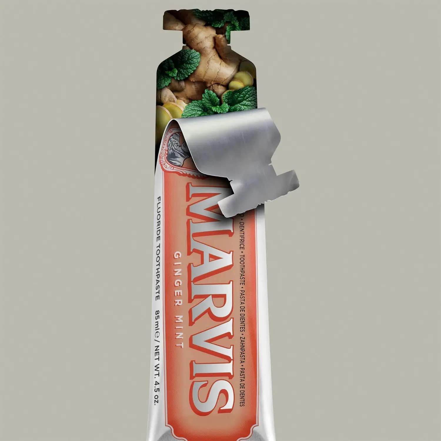 Marvis Fluoride Toothpaste Ginger Mint Flavor 85ml