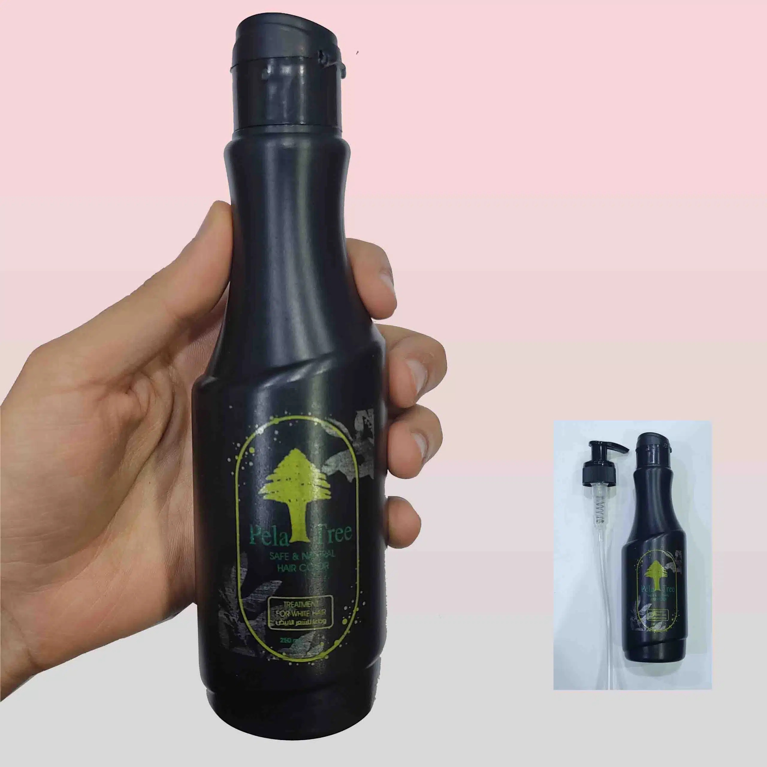Pela Tree - Natural Hair Color Treatment 250ml  Covers White Hair, Nourishes & Repairs Damaged Hair