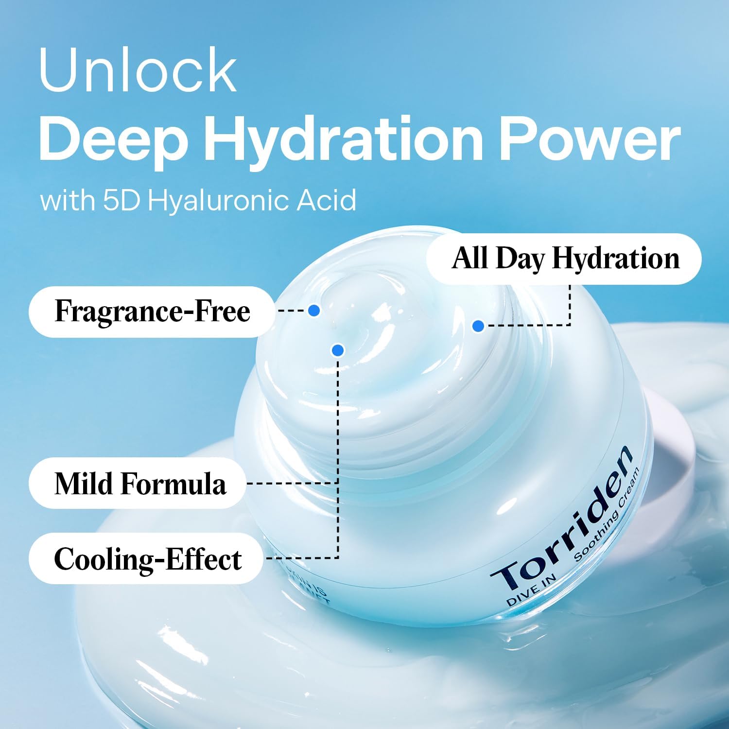Torriden DIVE IN Low Molecular Hyaluronic Acid Soothing Cream - 100ml