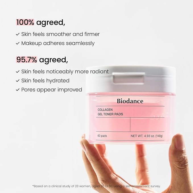 Biodance Biodance Collagen Gel Toner Pad (60 Sheets) | Firm, Gloss, Pore Care, Elasticity | Wiping Pad Daily