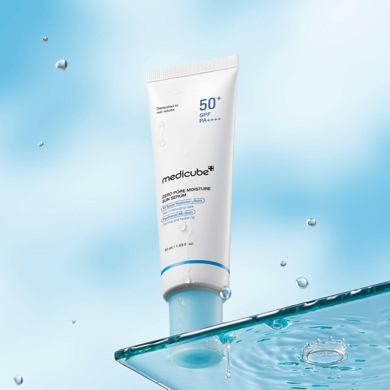 Medicube Zero Pore Moisture Sun Serum SPF50+ PA++++ 50ml  Hydrating UV Protection for Oily Skin