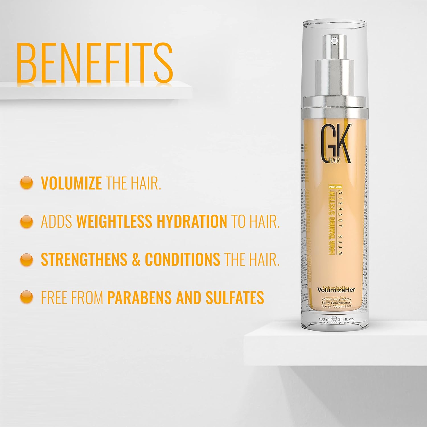 GK HAIR Global Keratin Spray for Dry Hair (3.5 Fluid Ounces / 115 ml)