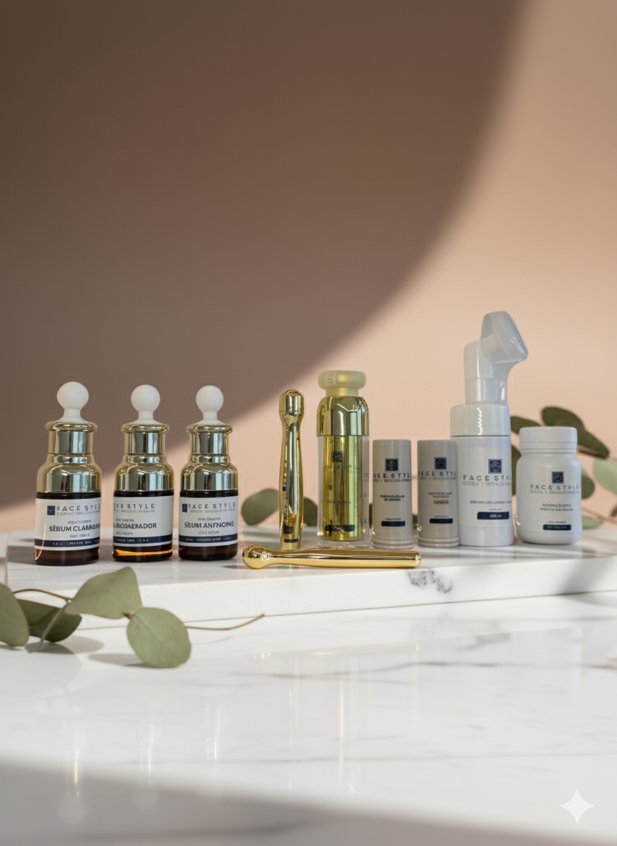 Kit de cuidados faciais luxuoso