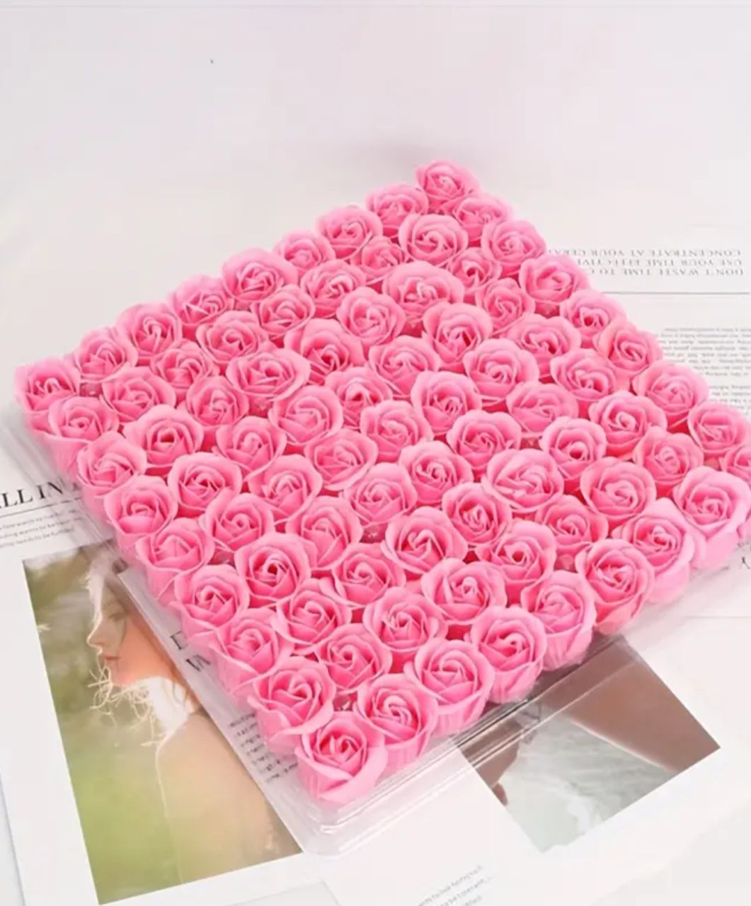Artificial Scented Fabric Bath Soap Rose Flowers - FP001