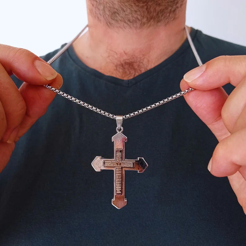 Stainless Steel Cross Pendant Necklace