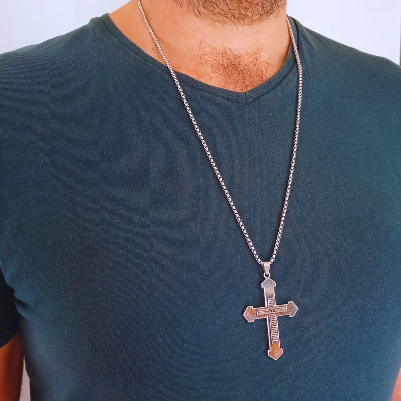 Stainless Steel Cross Pendant Necklace