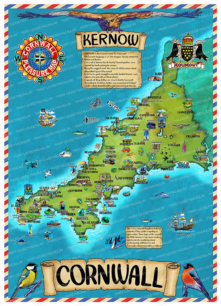 Cornwall Travel Map
