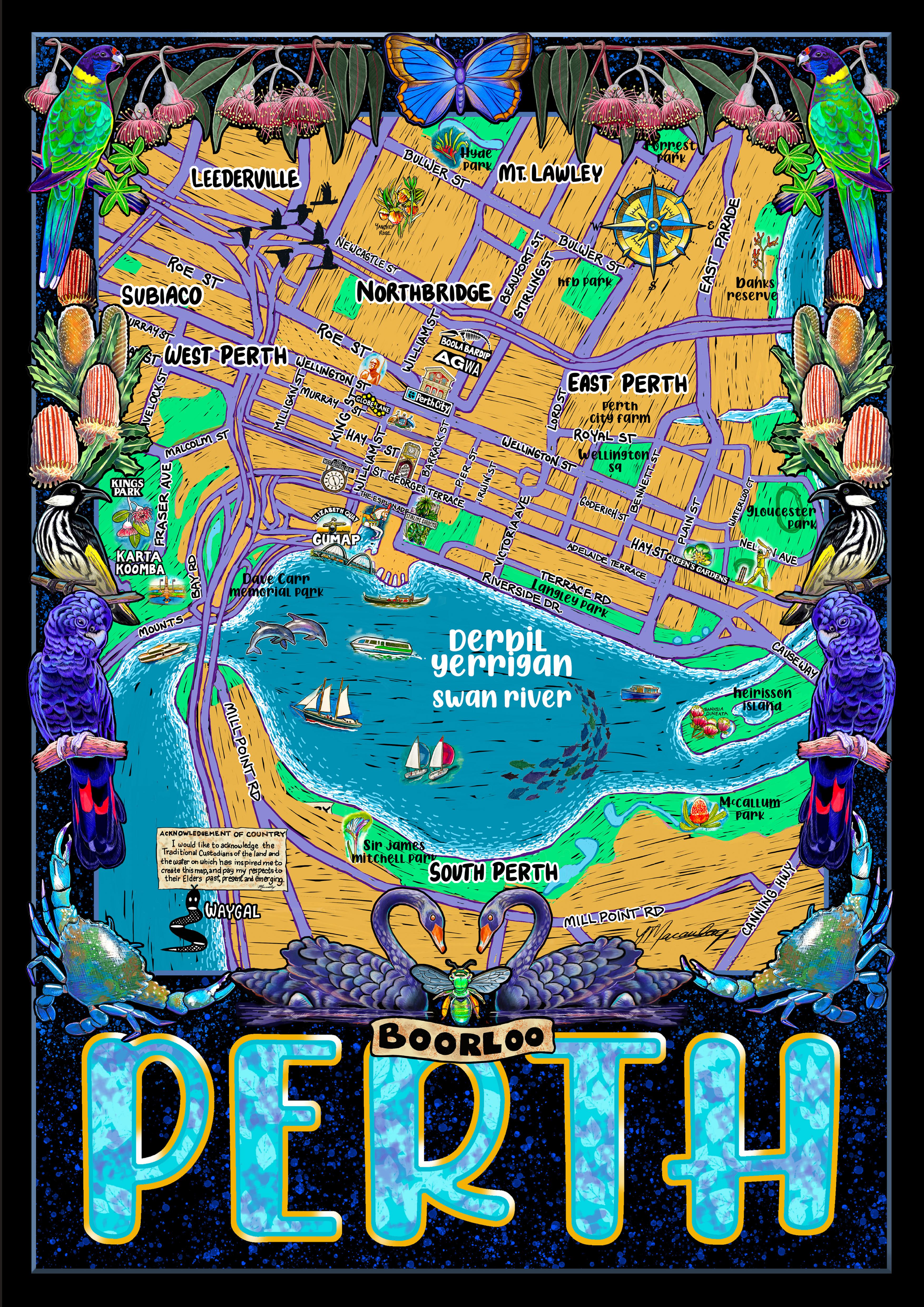 Perth Travel Map