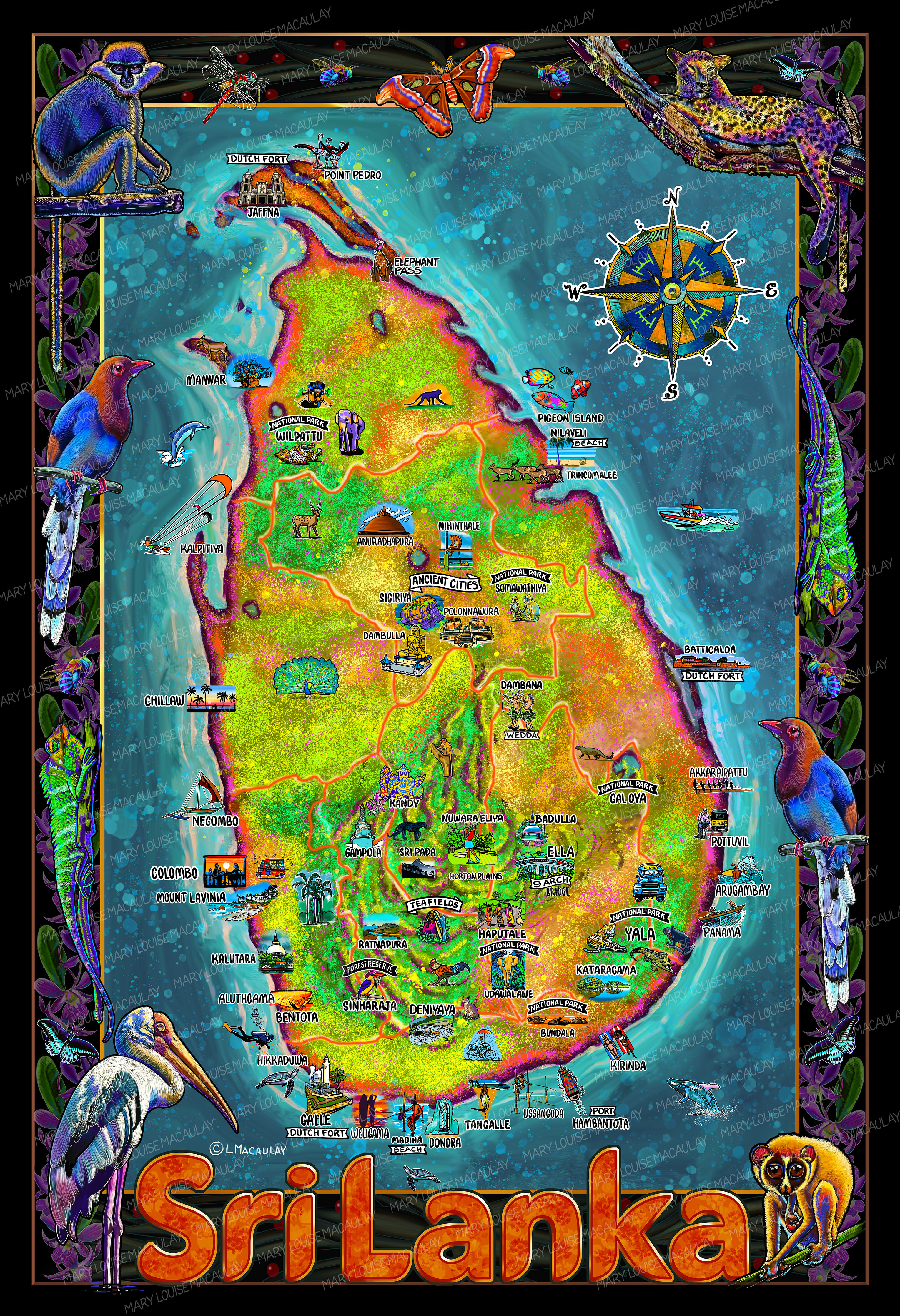 Sri Lanka Travel Map