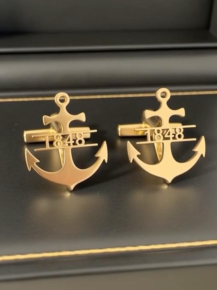 1848 - 14 Carat Gold Anchor Cufflinks