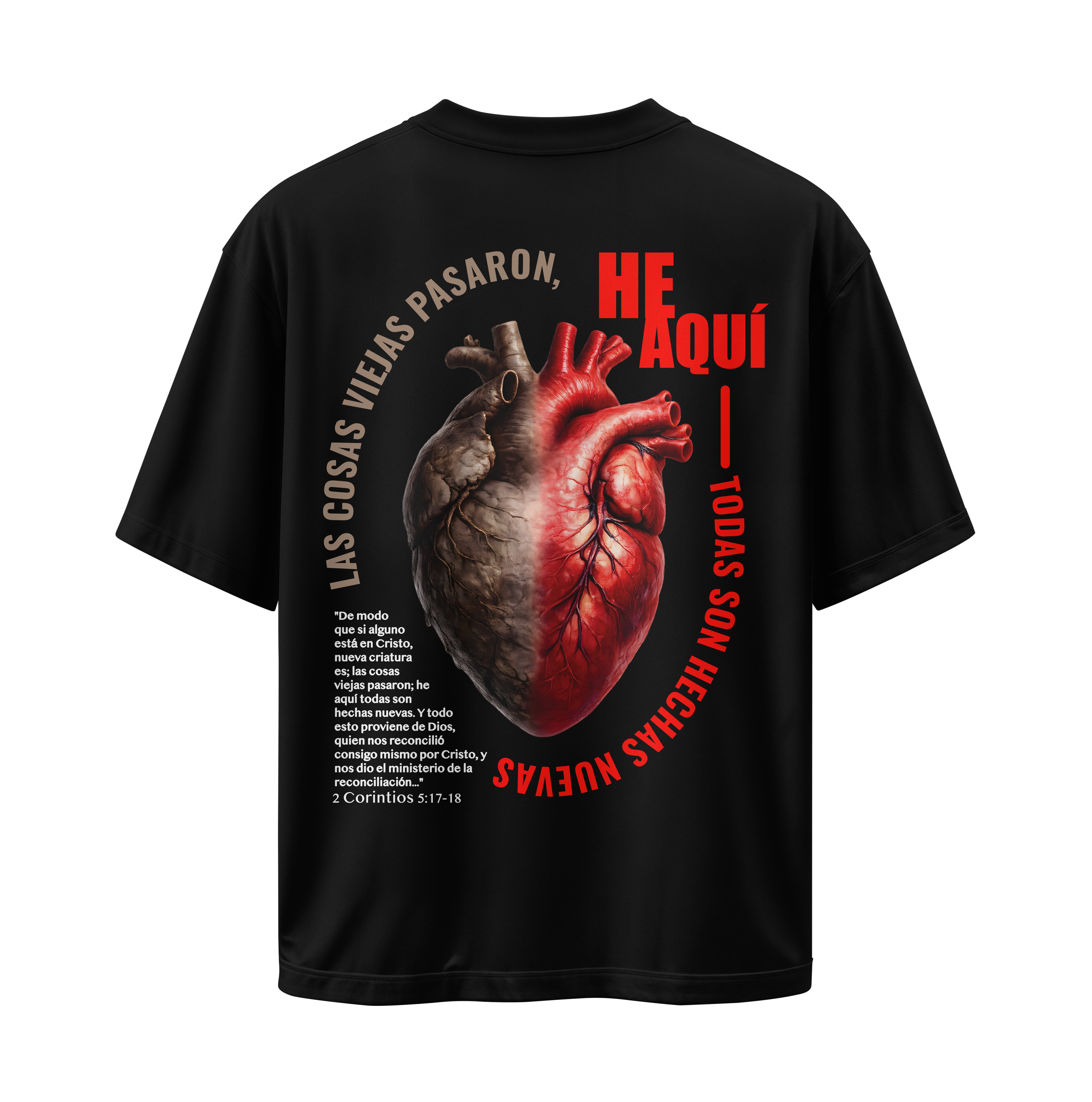 Nueva Criatura - Camiseta Oversize Negra