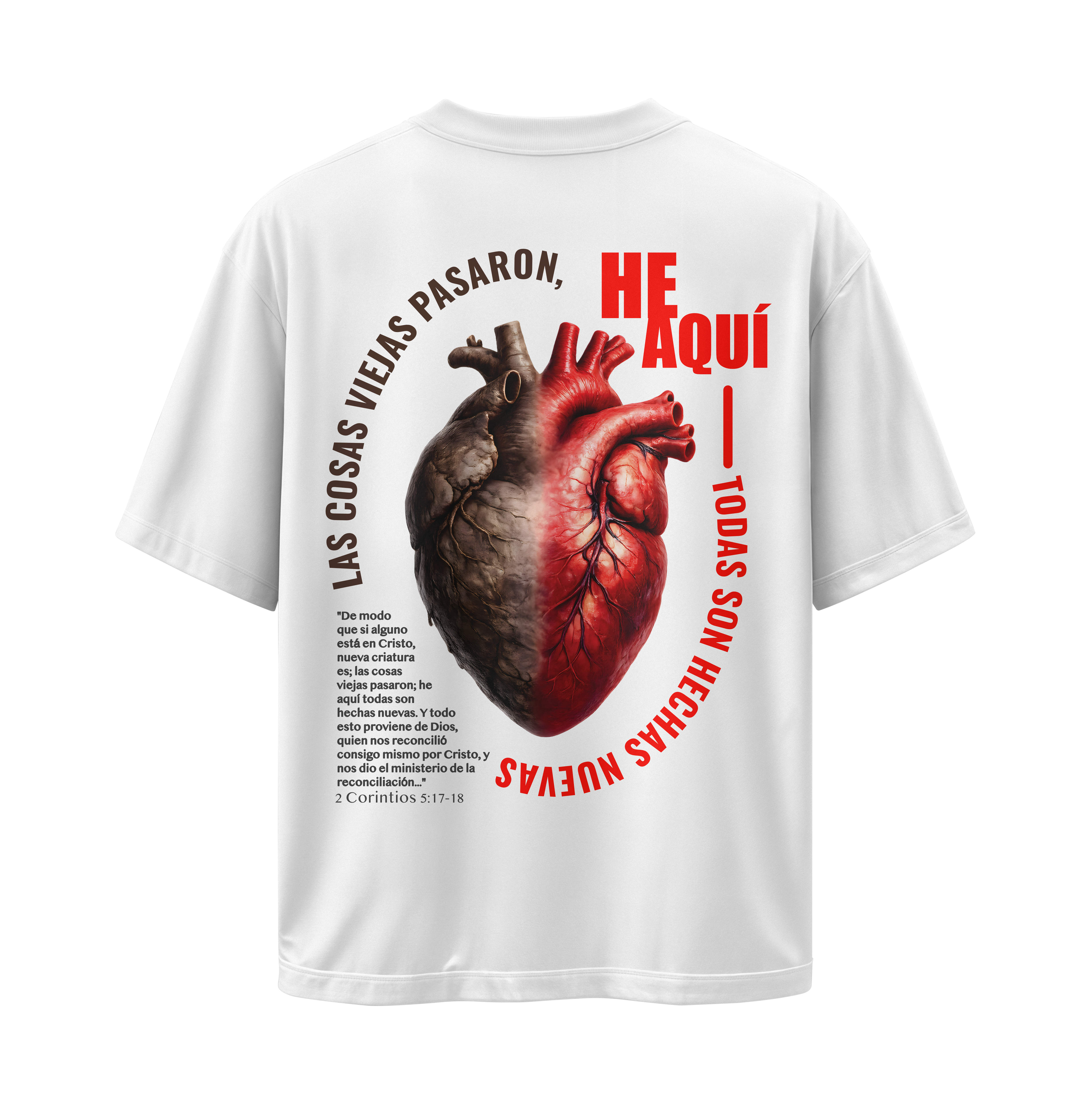 Nueva Criatura - Camiseta Oversize Blanca