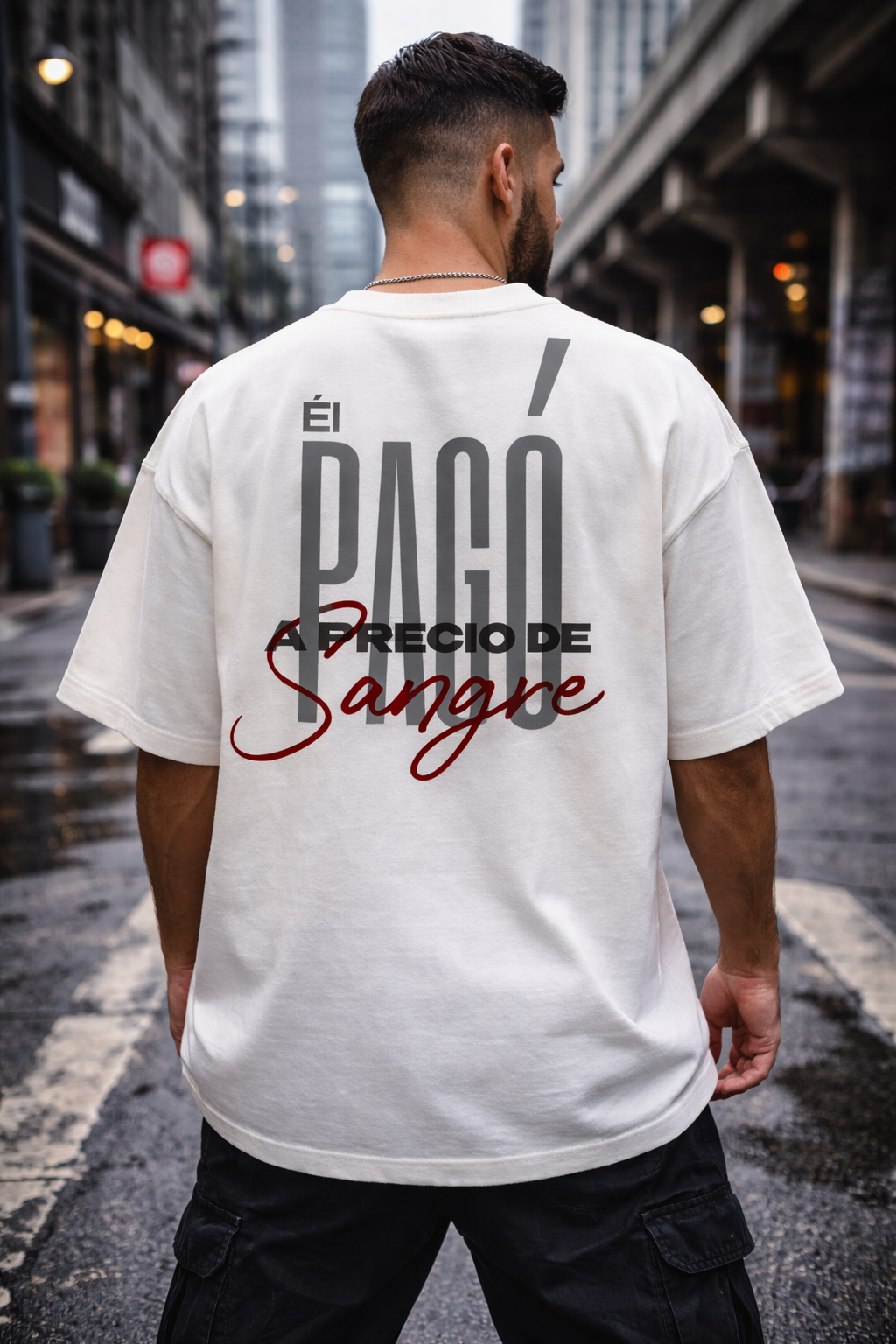 Precio de Sangre - Camiseta Oversize Blanca