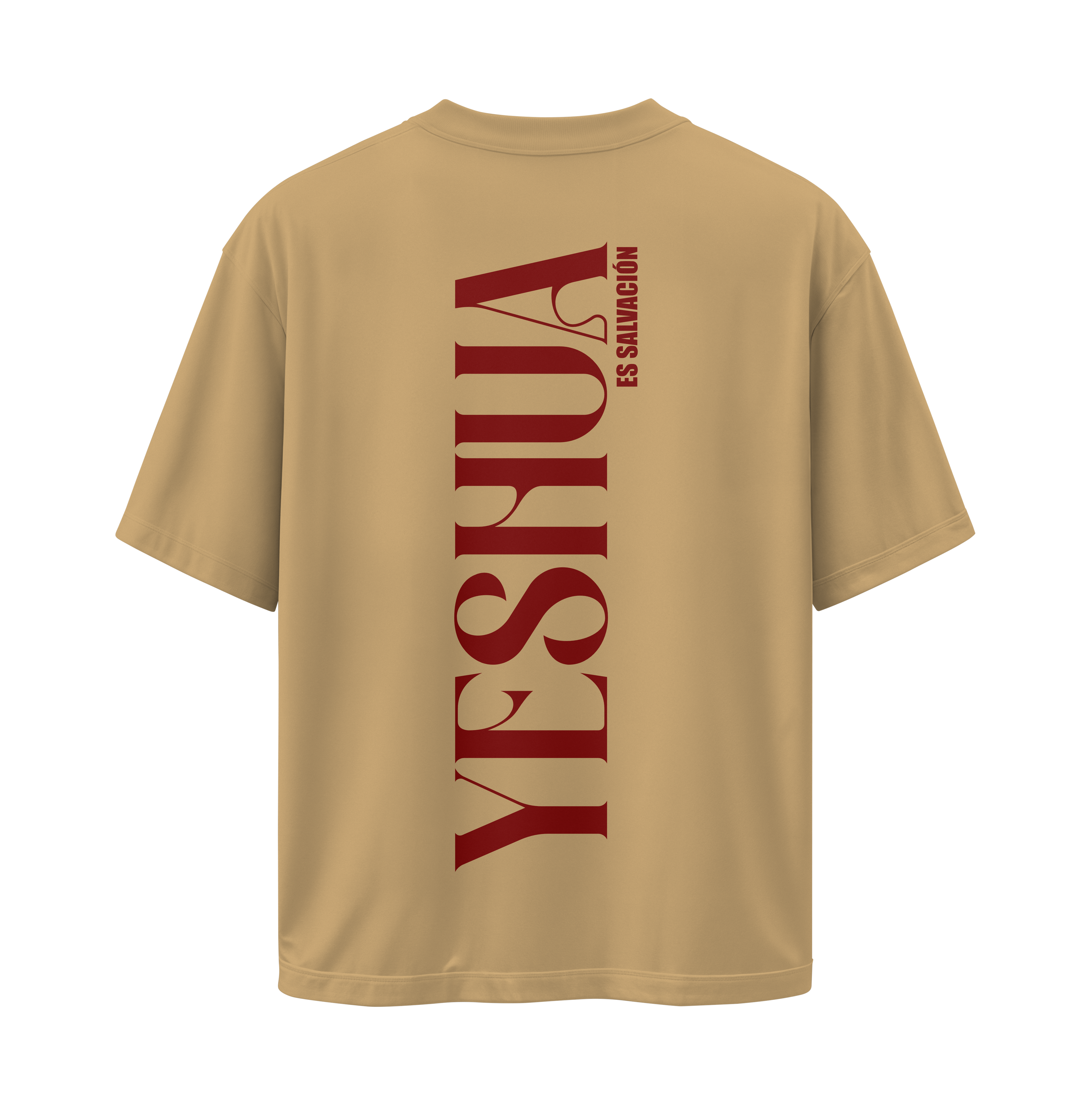 Yeshúa HaMashíaj - Camiseta Oversize Beige