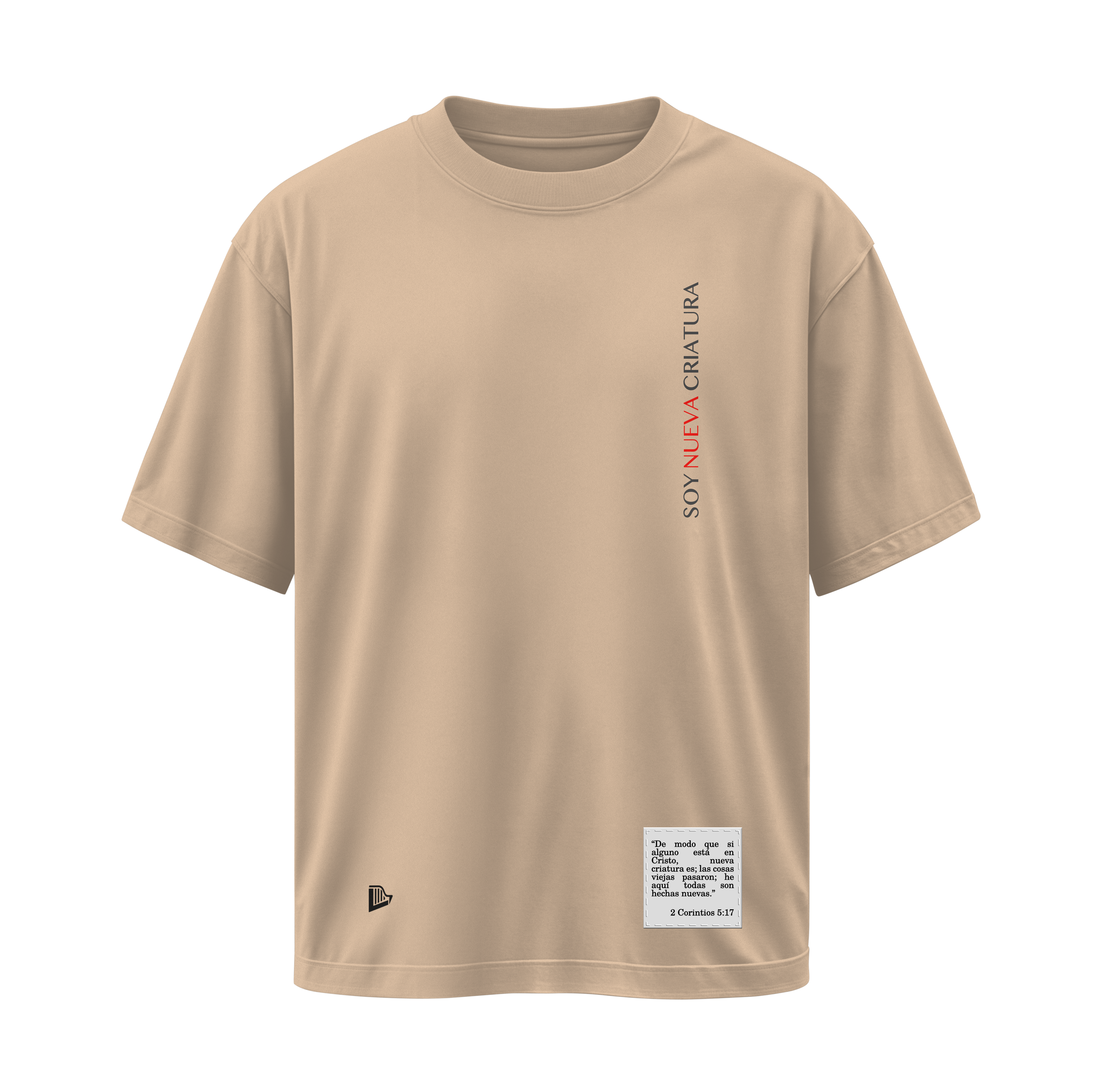 Nueva Criatura - Camiseta Oversize Beige