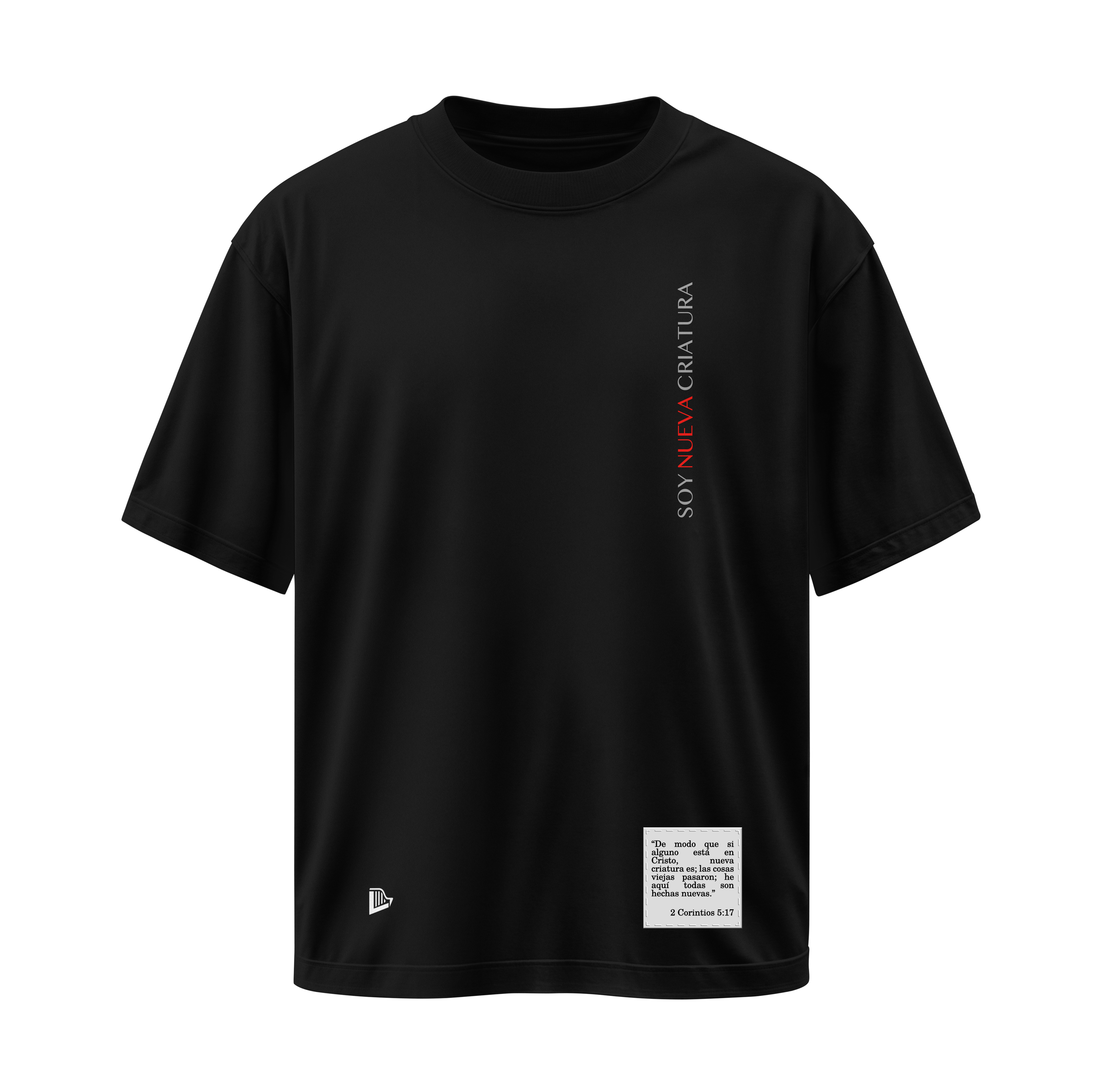 Nueva Criatura - Camiseta Oversize Negra
