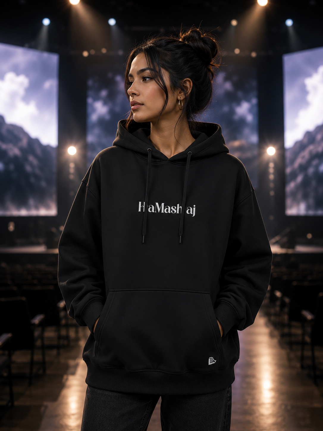 Yeshua HaMashíaj – Hoodie Negra