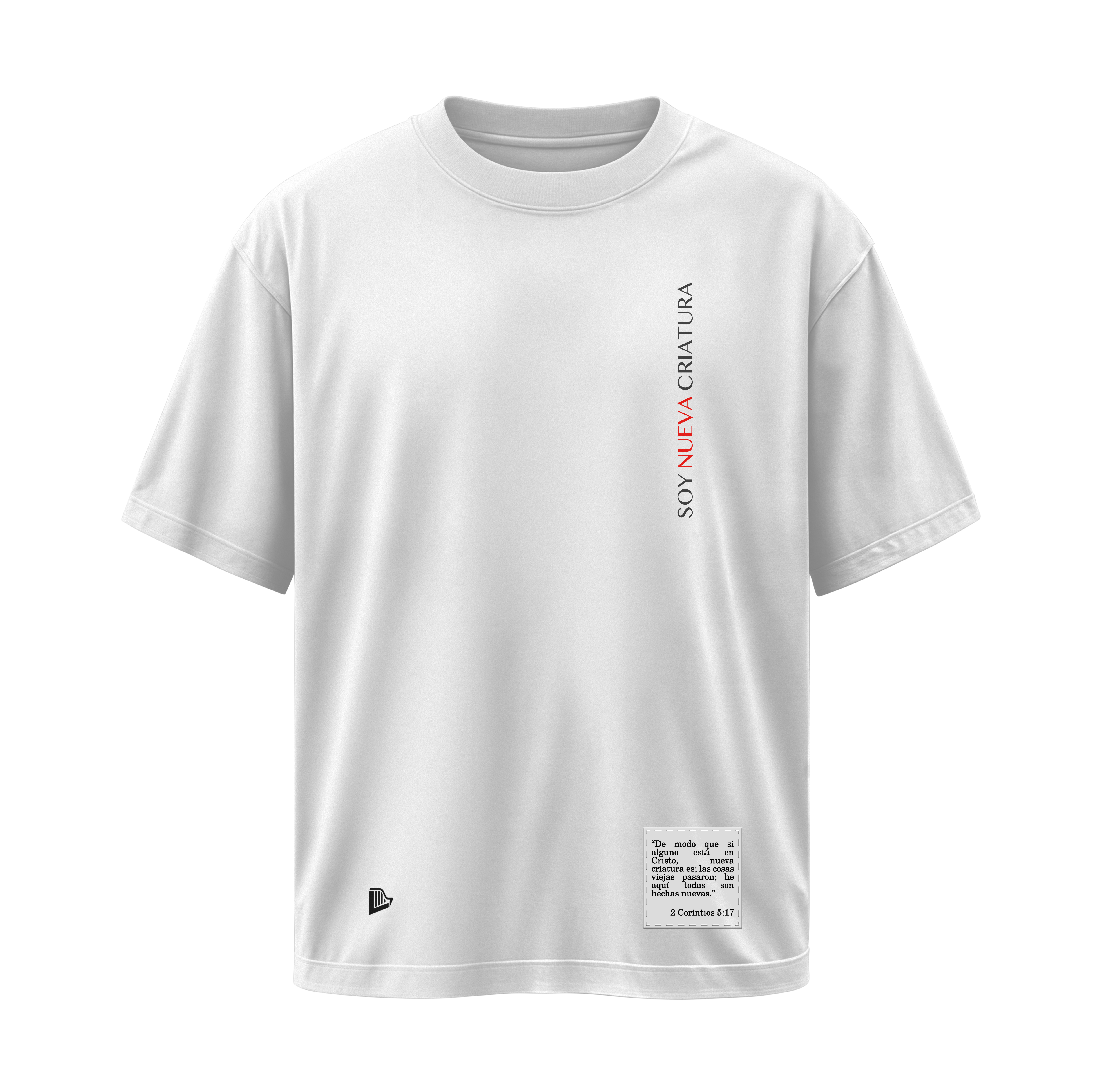 Nueva Criatura - Camiseta Oversize Blanca