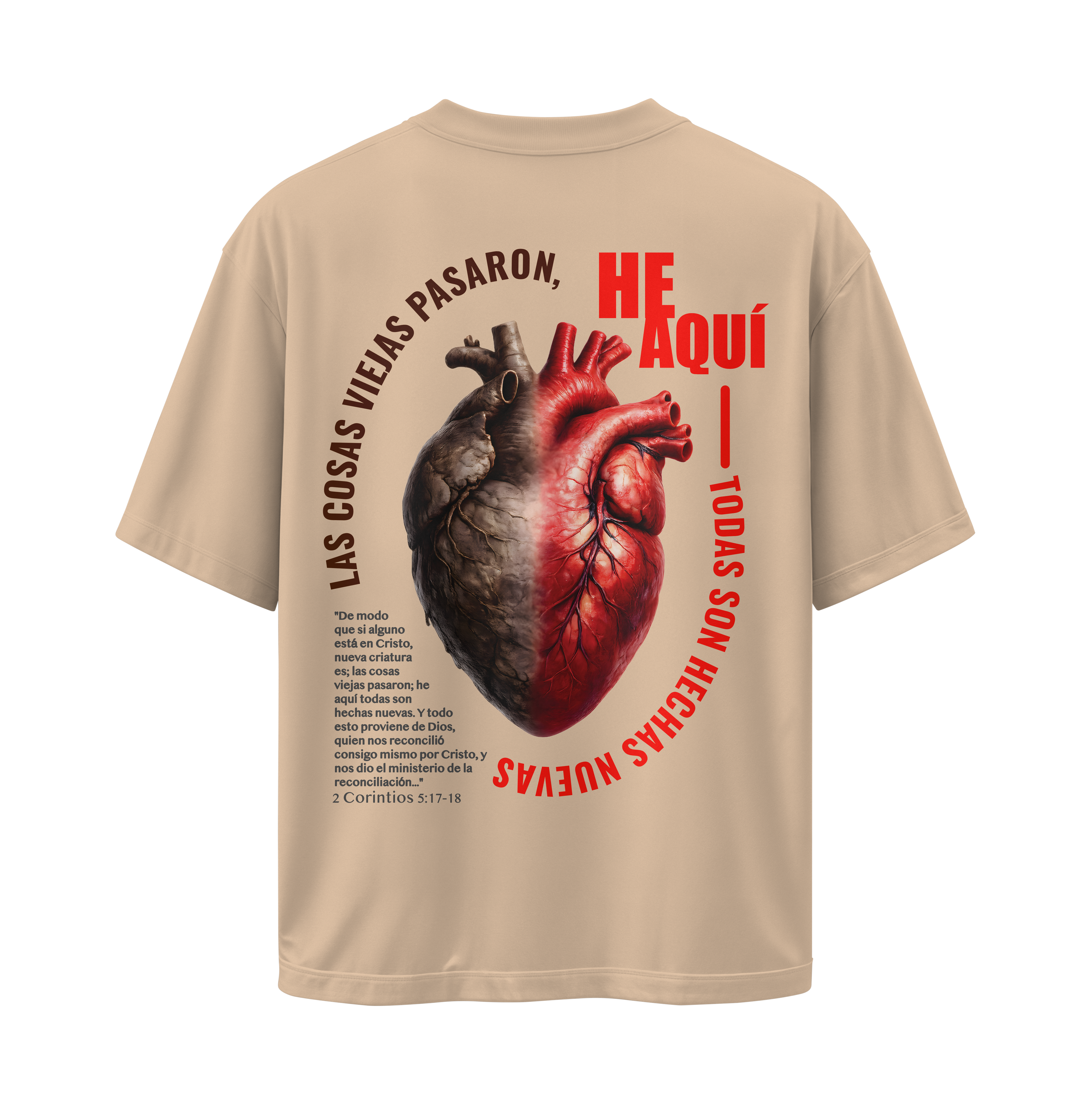 Nueva Criatura - Camiseta Oversize Beige