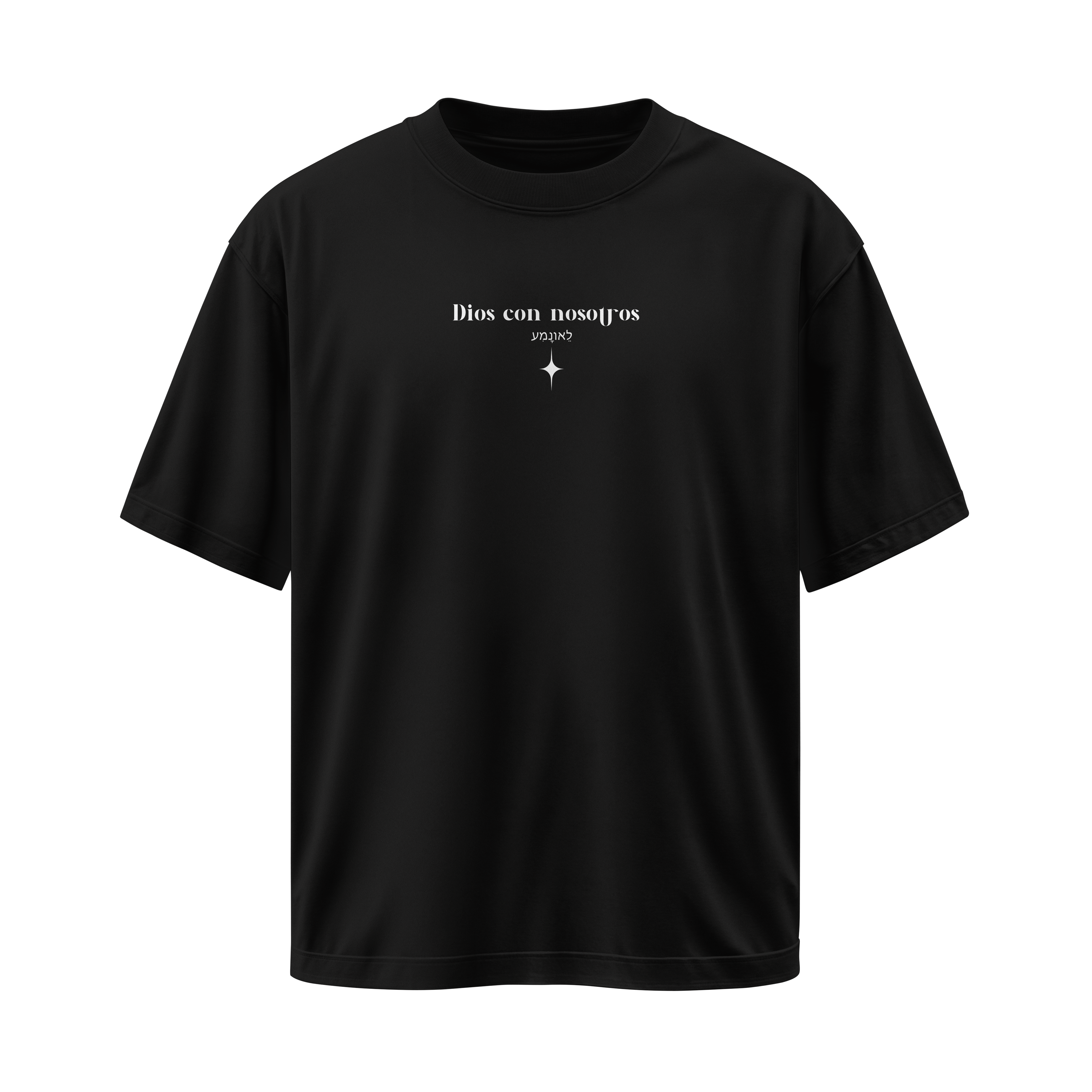 Camiseta Emanuel (Dios con Nosotros) - Camiseta Regular Negra