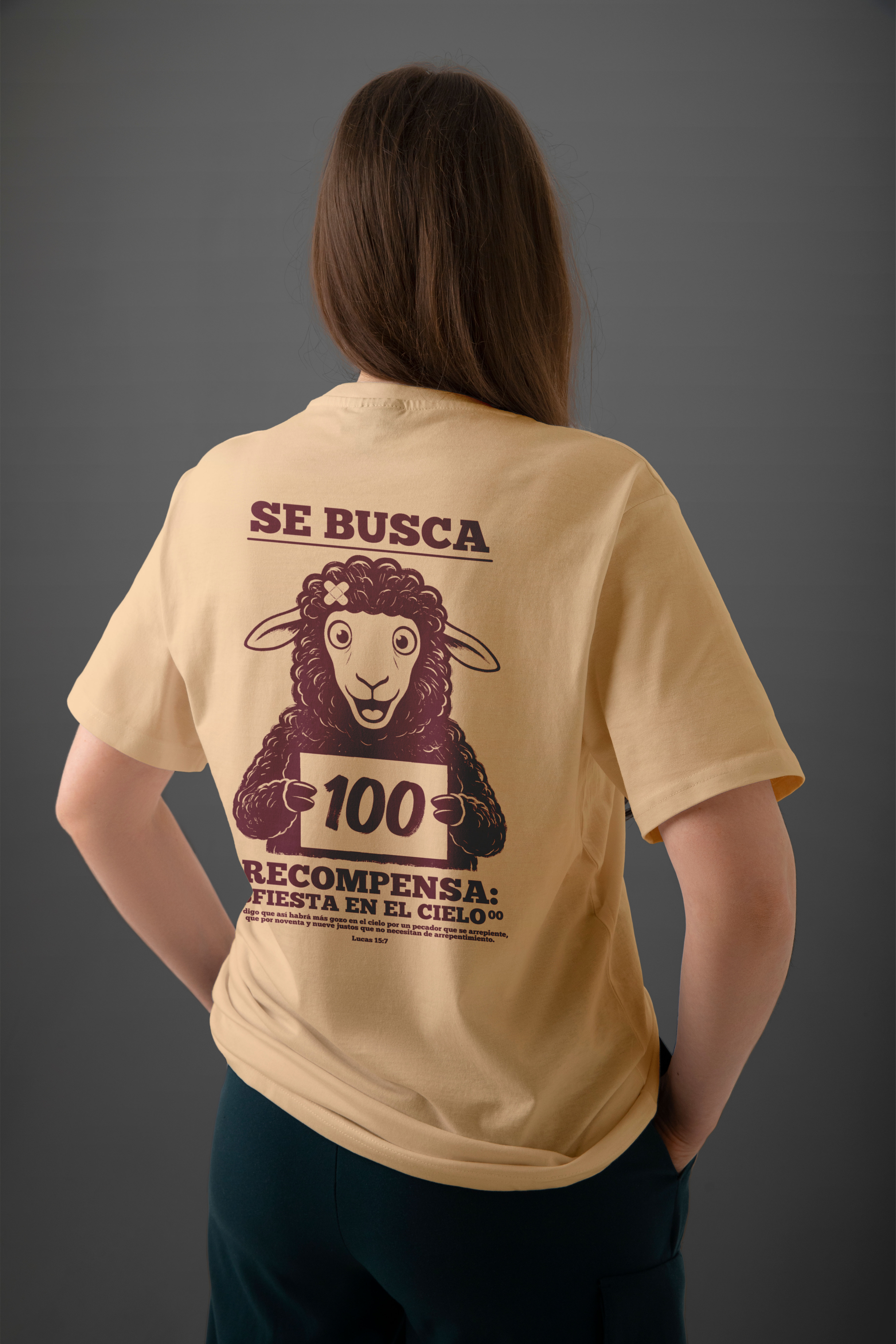 Yo soy la 100 - Camiseta Oversize Beige