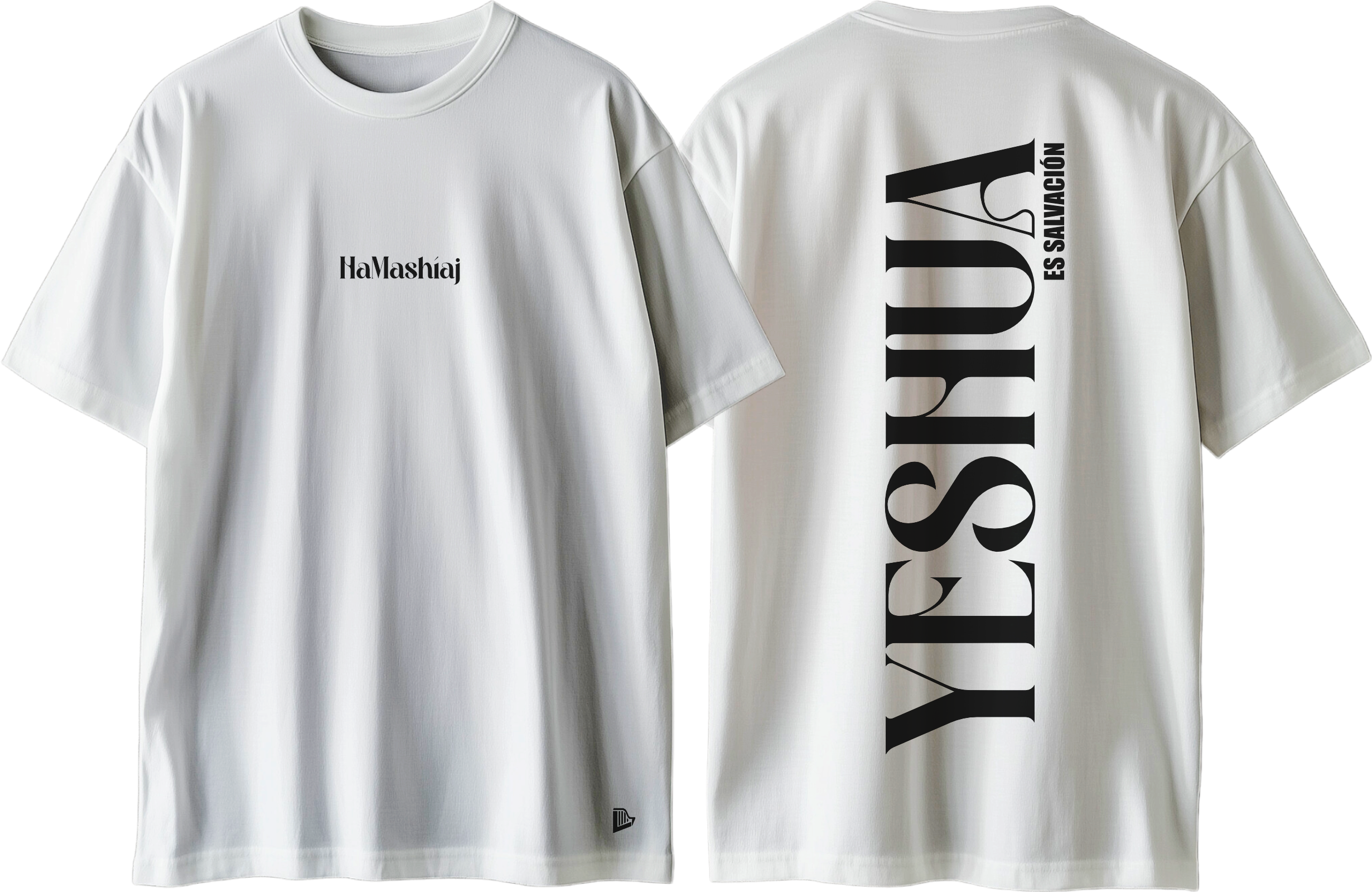 Yeshúa HaMashíaj - Camiseta Oversize Blanca