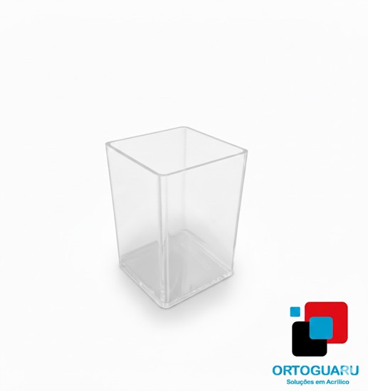 Kit 5 Cubos Acrílico Cristal Organizador Quadrado 6x4,5 cm