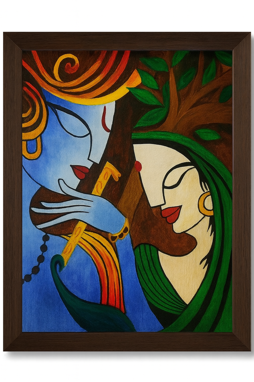 Radha Krishna – Eternal Love Hand-Painted Canvas by Anamika Bhakat