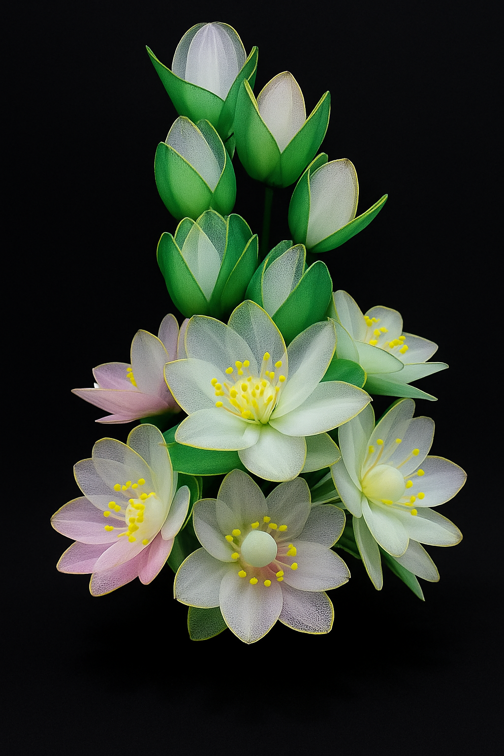 Handcrafted Nylon Stocking Lotus Bouquet – Premium Decorative Flowers