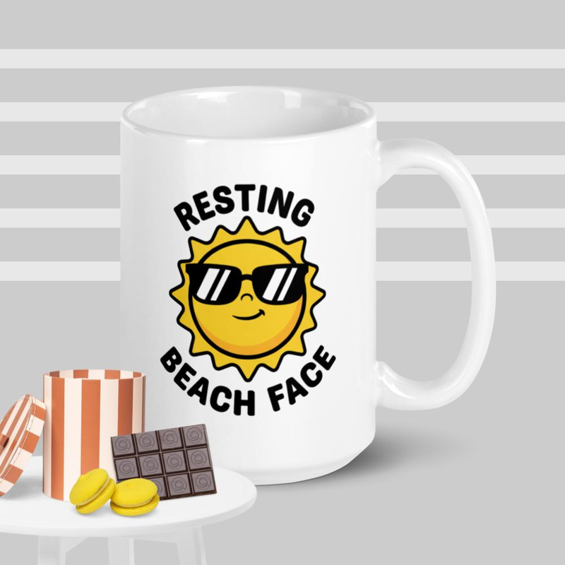 Resting Beach Face Mug