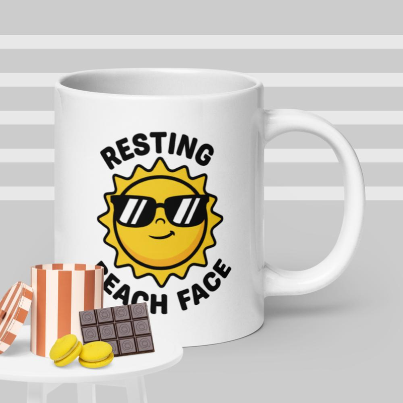 Resting Beach Face Mug