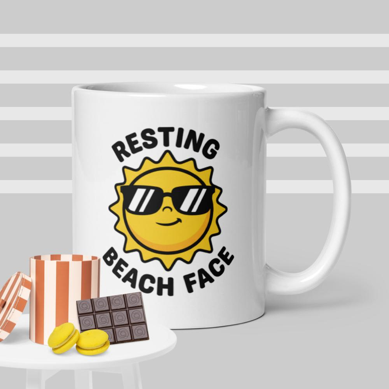 Resting Beach Face Mug