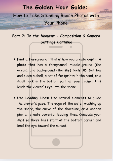 The Golden Hour Guide: How to Take Stunning Beach Photos with Your Phone