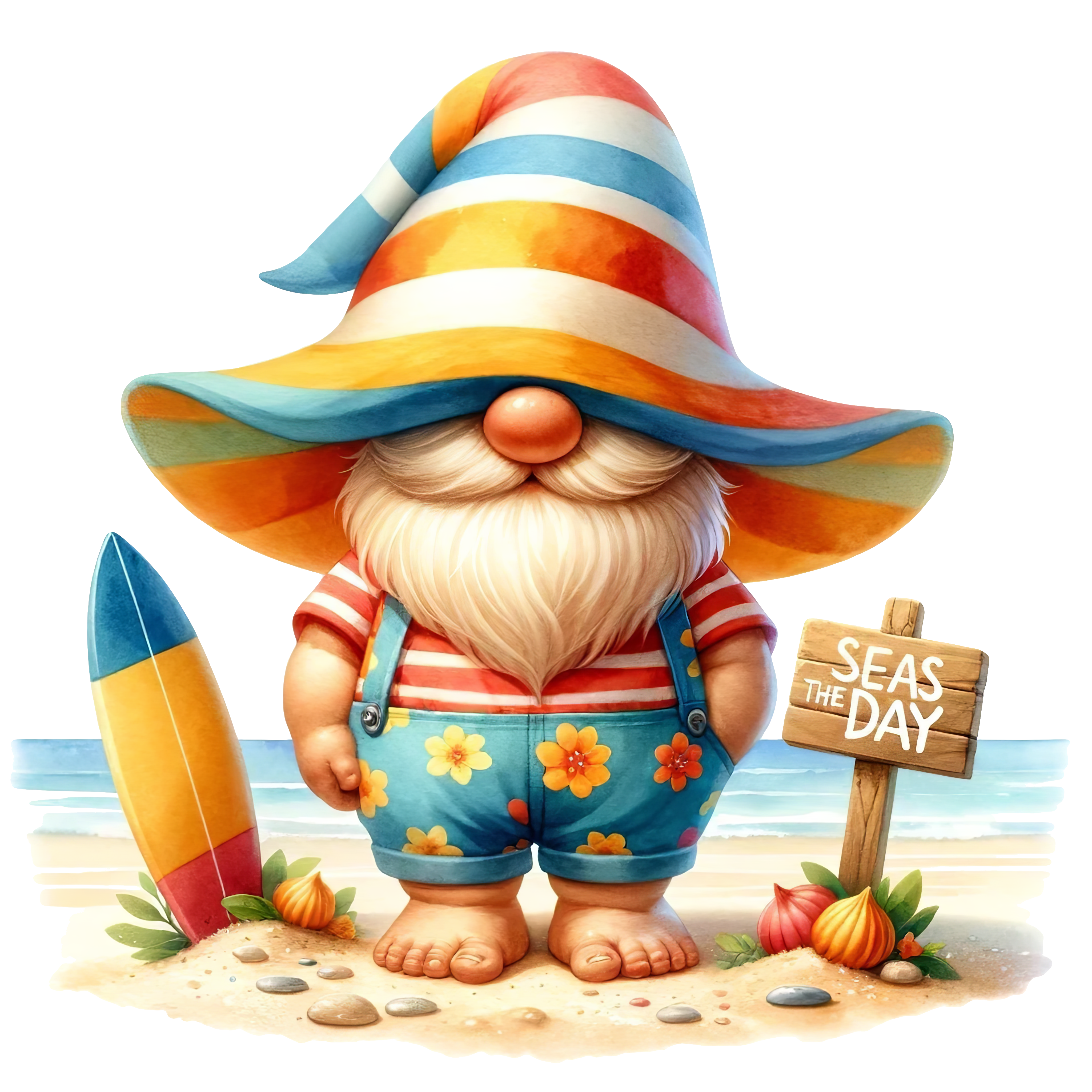 Beach Gnome Figurine DTF