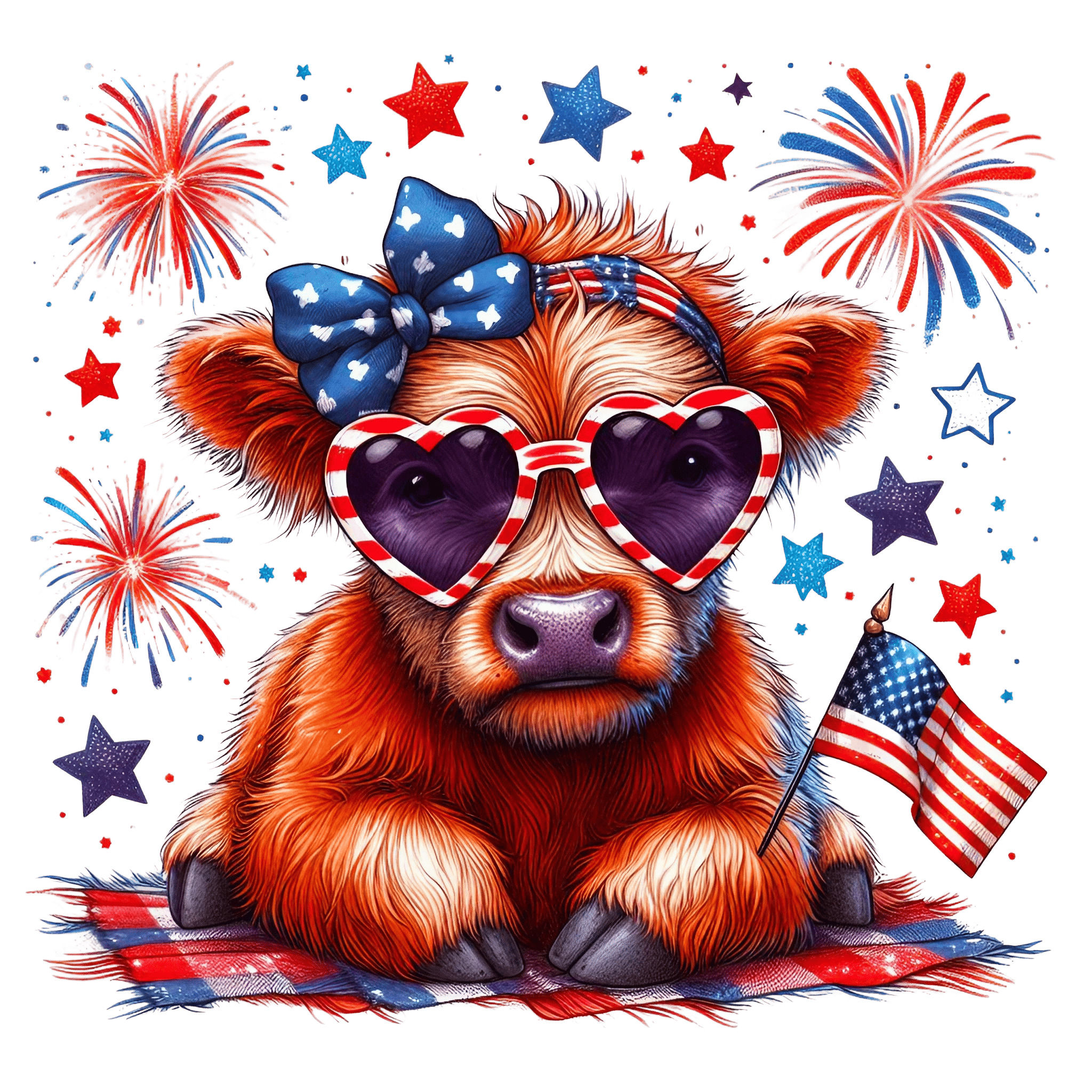 Patriotic Plush Bear DTF