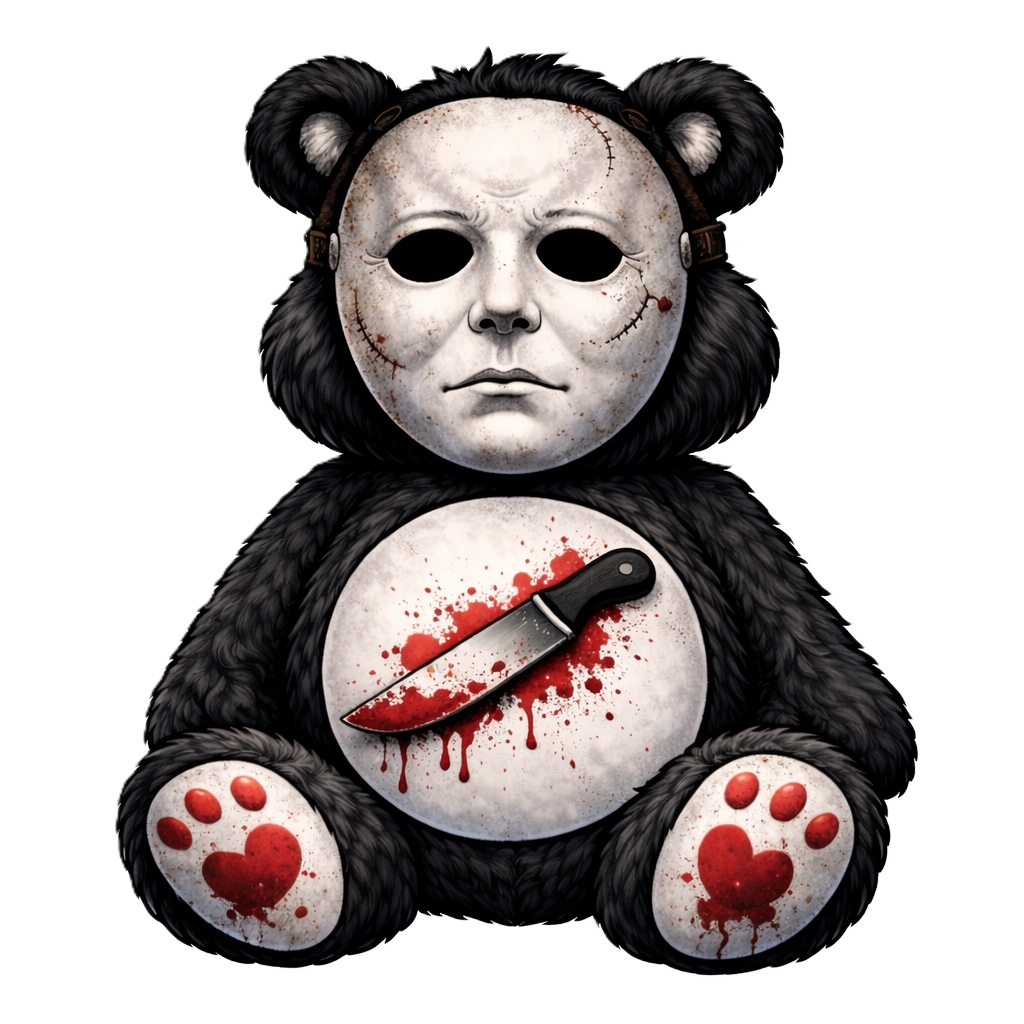 Dark Horror Teddy Bear DTF