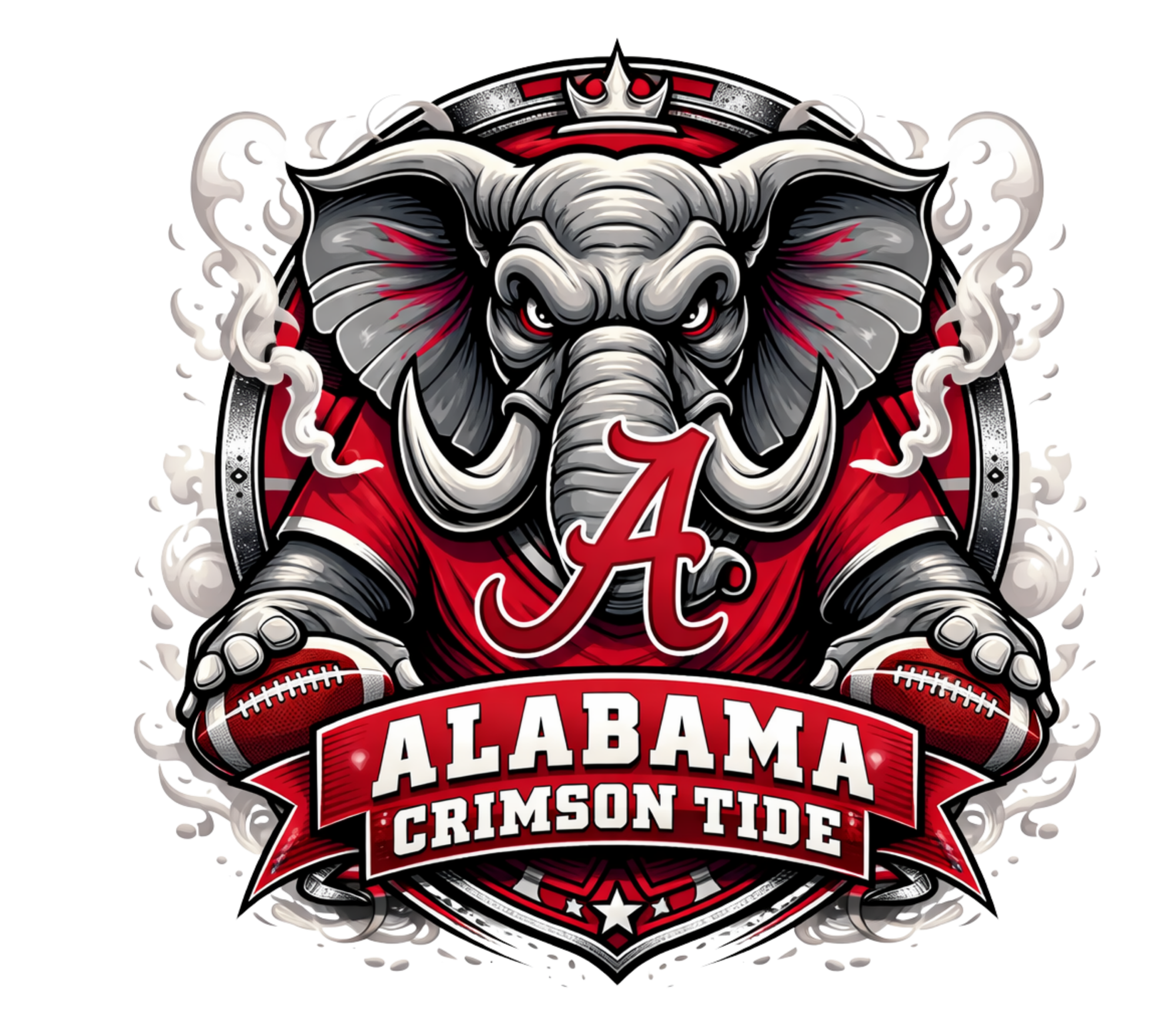 Alabama Crimson Tide Elephant T-Shirt DTF