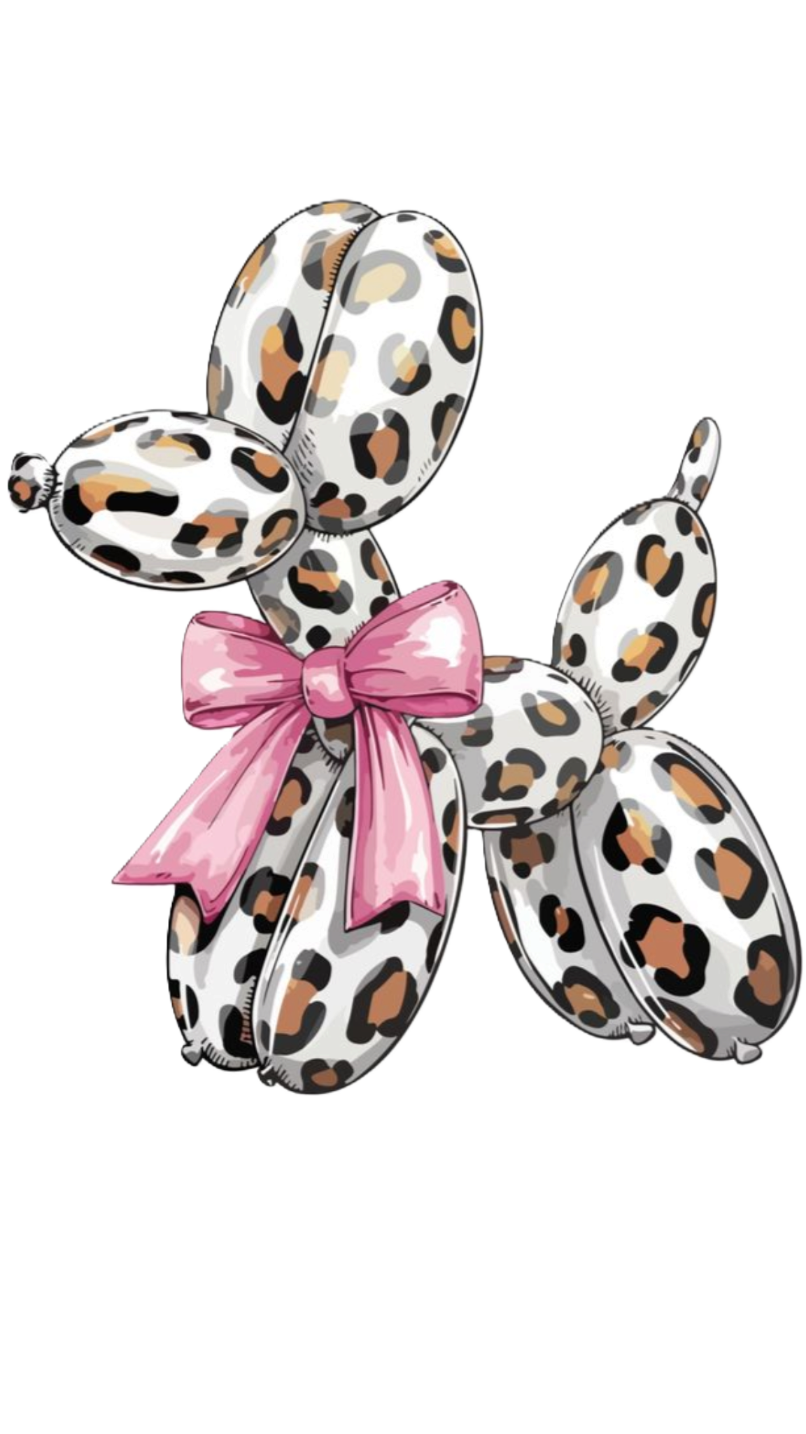 Leopard Balloon Dog Sculpture DTF
