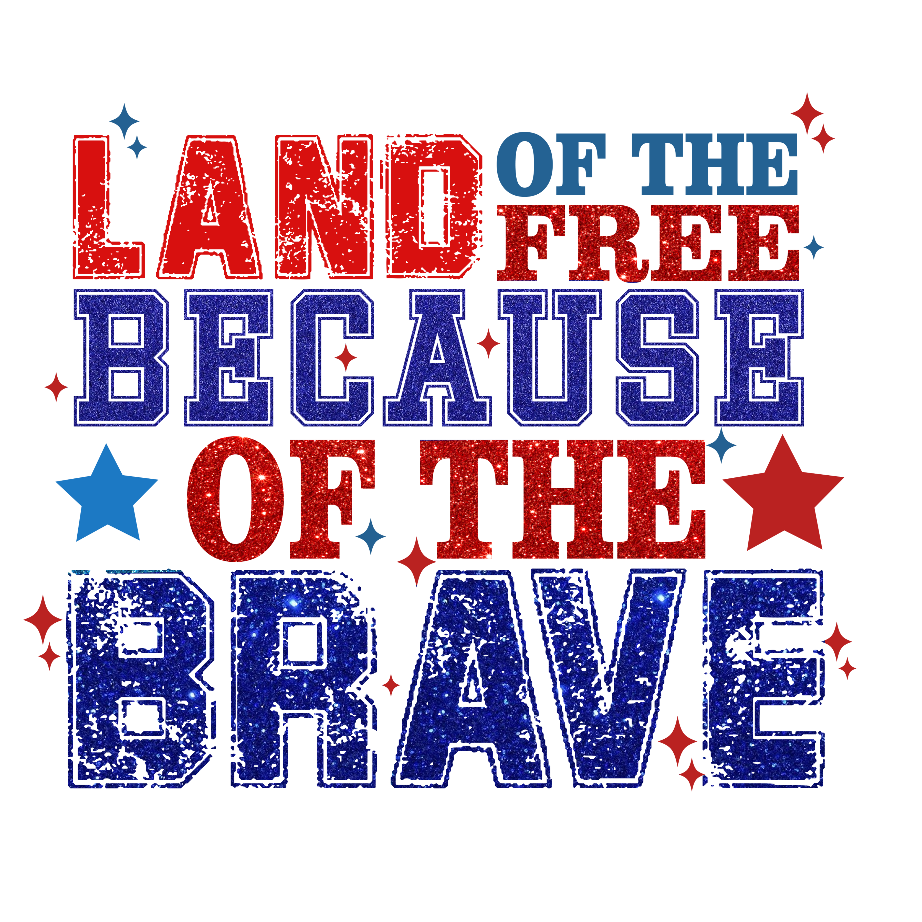 Patriotic Glitter Wall Art DTF