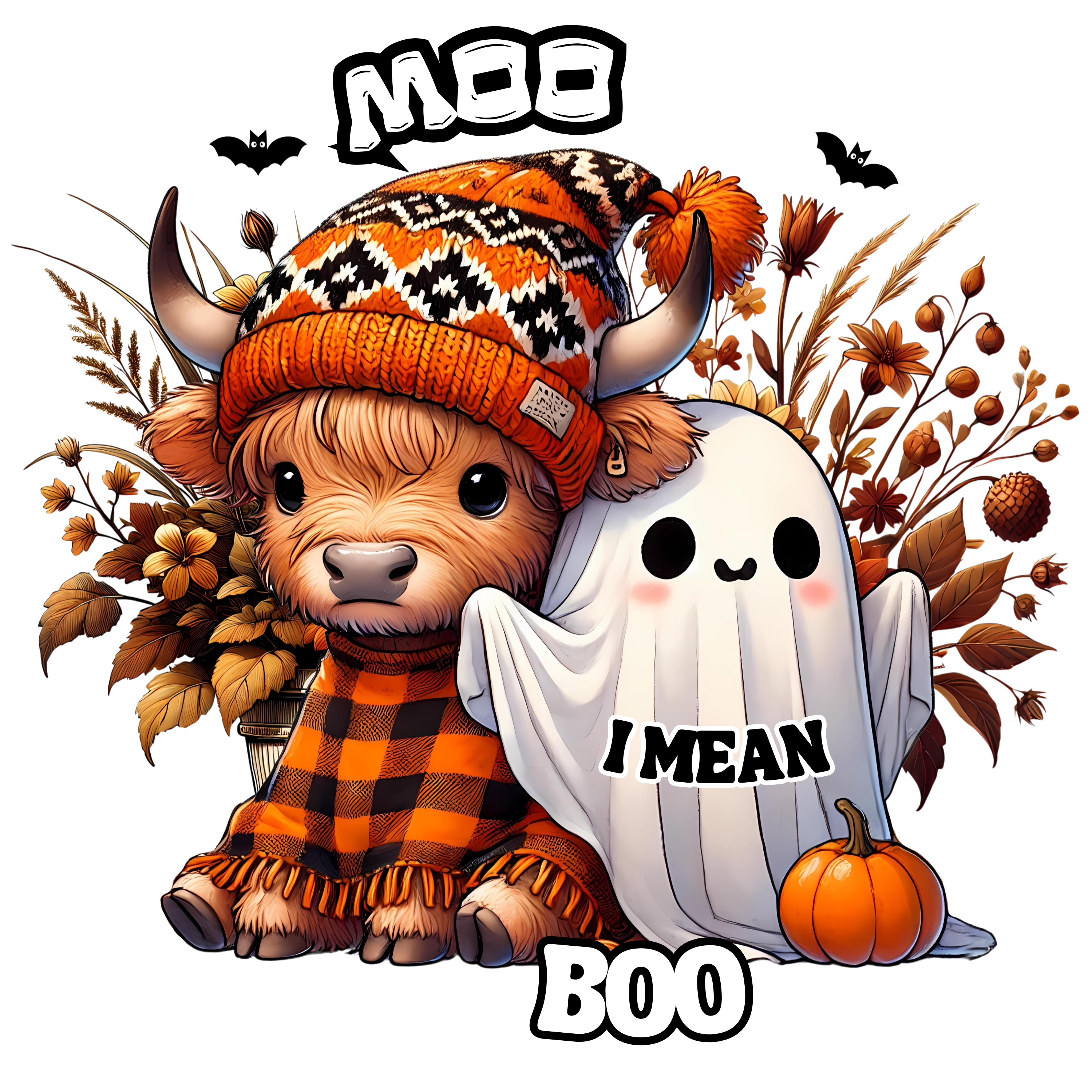 Halloween Highland Cow Plush DTF