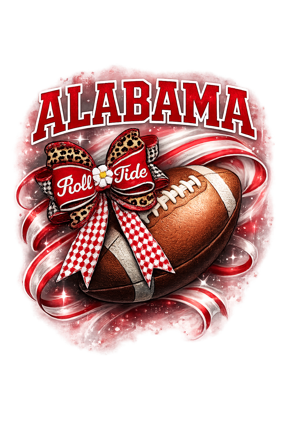 Alabama Roll Tide Football Ornament DTF